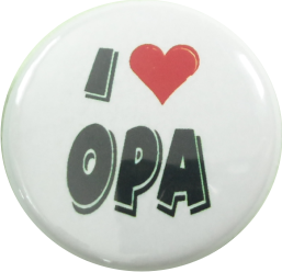 I love Opa Button weiss
